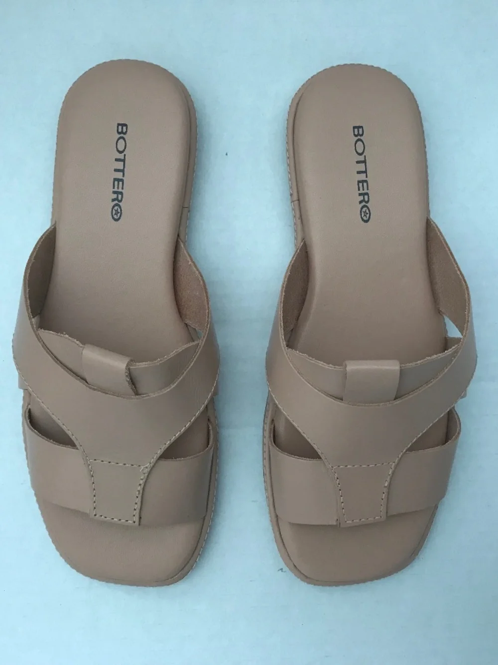 Slip On Flat Sandals BOTTERO Leather Size 7